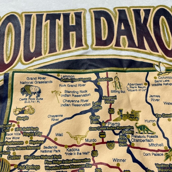 Men’s White South Dakota Graphic Tee Size Large - Picture 9 of 13